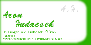 aron hudacsek business card